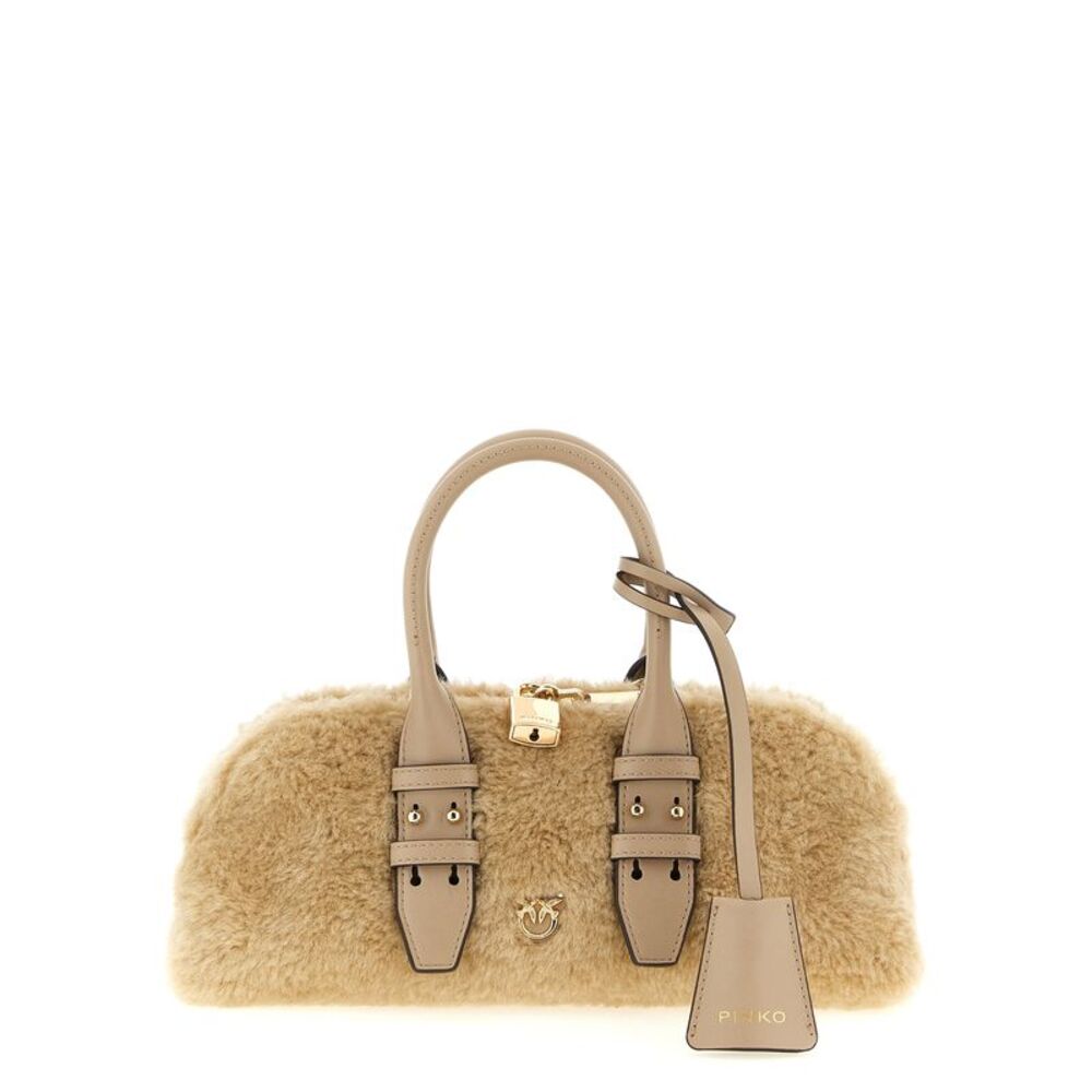 PINKO Gray Polyester Women's Handbag